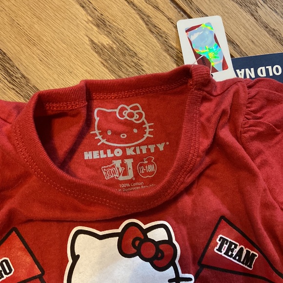 NWT ~ Old Navy HELLO KITTY Indiana Hoosiers Spirit L/S T-Shirt ~ 12-18 months - Picture 6 of 8
